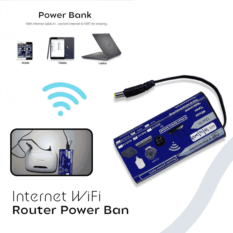 ( FREE HOME DELIVERY ) WiFi Router UPS Power Bank 9 Volts  - 4 Hours Guaranteed Backup - Tp Link Tenda PTCL & Other Routers