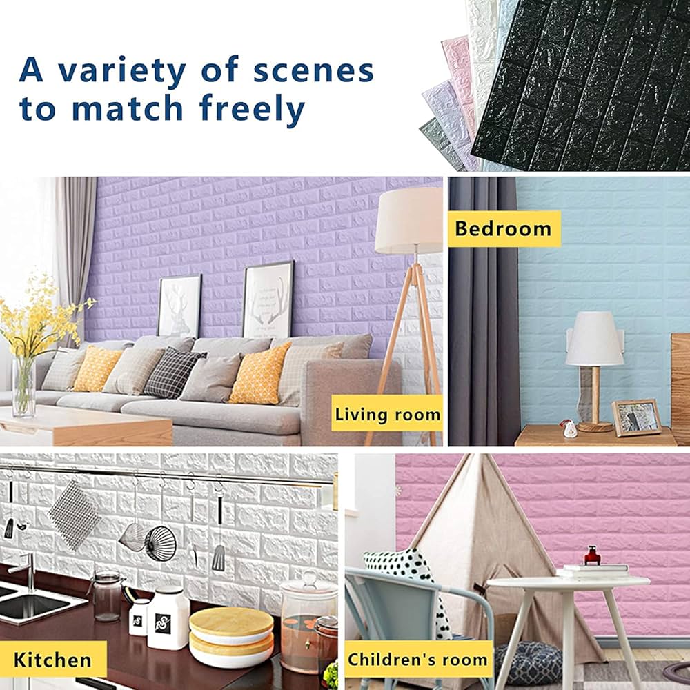 3D Brick Design Self-Adhesive Waterproof Foam Sheet 3D PE Foam Wallpaper