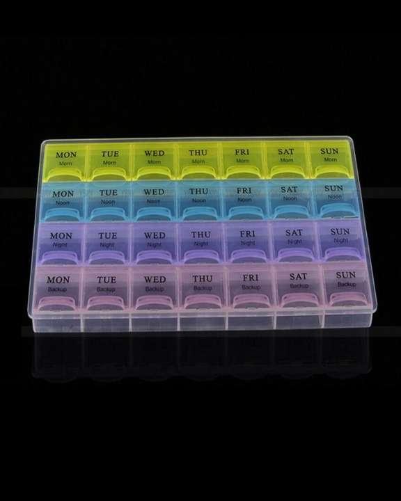 Monthly Pill Box am/pm Pill Organizer box for 7 Days 21 Compartments pill packaging box
